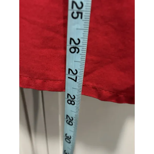 Scrub Zone Scrub Top Red Short Sleeve V Neck Pockets Size SML‎ Unisex Medical - Image 5