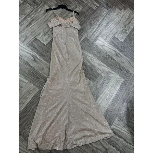 Windsor Juniors 5 Cold-Shoulder Mermaid Glitter Formal Dress - Image 8