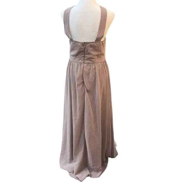 Lulus Air of Romance Taupe Maxi‎ Dress Style# D15376 Size Medium Wedding Prom - Image 3