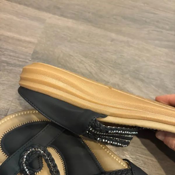 Black Sandals Size‎ 38 (7.5/8) - Image 4
