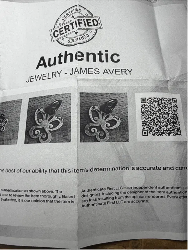 James Avery Sterling Silver Retired Spring Butterfly Charm COA - Image 7