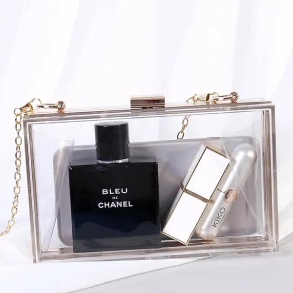 Clear and gold acrylic purse! Super cool! Gold - Image 6