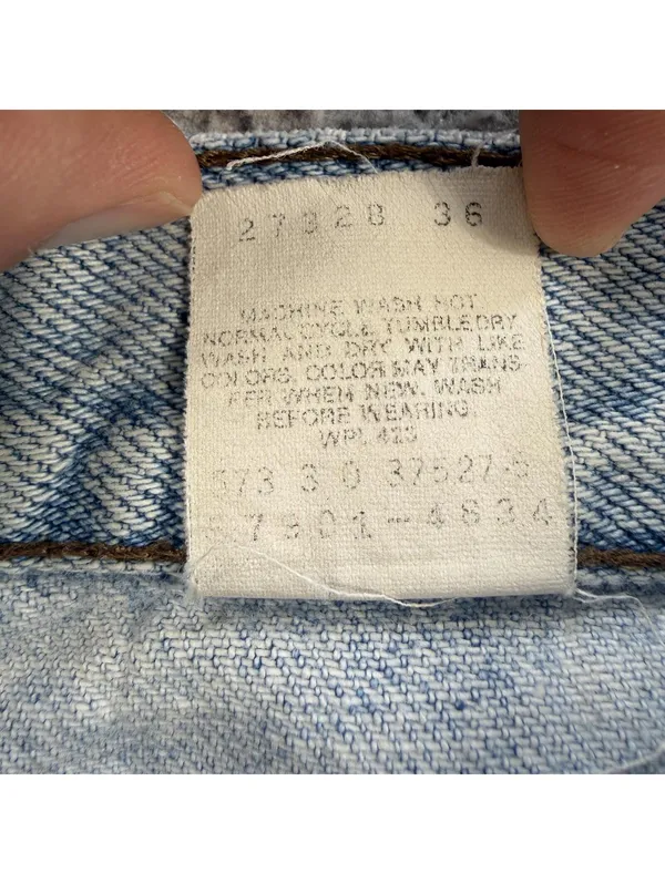 Vintage Levis 550 Orange Tab Light Wash Tapered Jeans Made in USA Womens 7 24x30 - Image 6