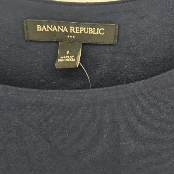 Banana Republic Dress Womens Large Fit & Flare Navy Blue Long Sleeve NEW - Image 2