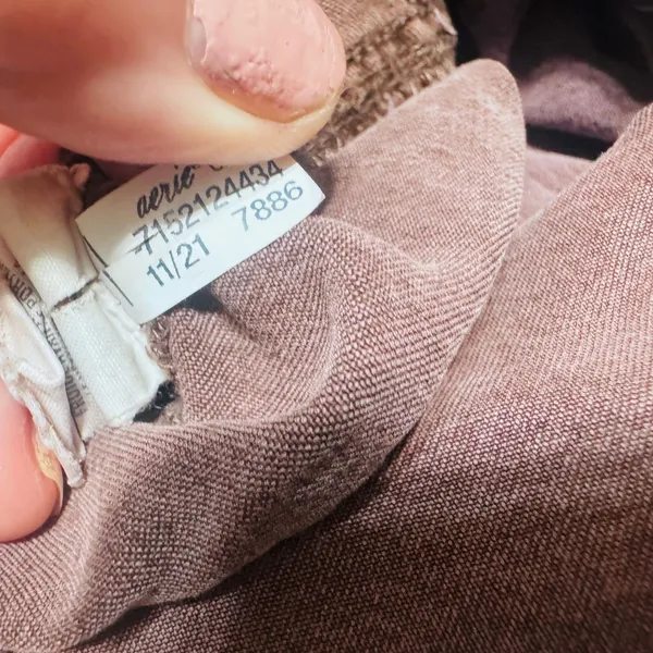 Aerie Sunwashed Purple Joggers XS Drawstring Elastic Waist Ankle‎ Zip Pants - Image 6