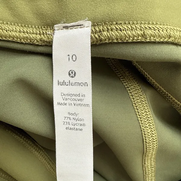 Lululemon Invigorate High-Rise Tight 25"‎ Size 10 Bronze Green Side Pockets - Image 5