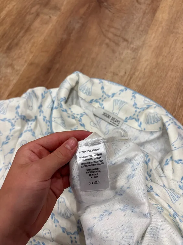 Spooky dreams pj set white ghosts Size XL - Image 5