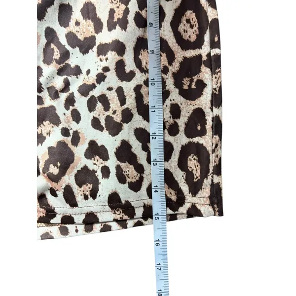 Women's Brown Animal Print Shorts - Image 7