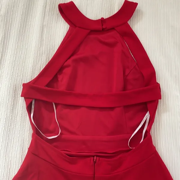 Red Lulus Halter Top Dress - Image 4