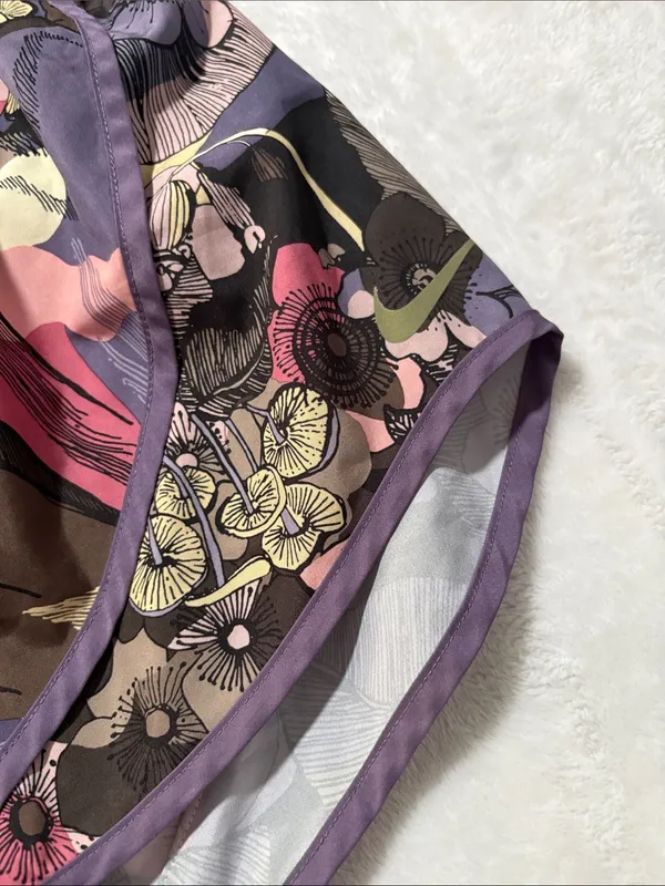 Nike running medium mushroom Women's Floral Print Running Shorts - Purple Multi - Image 3