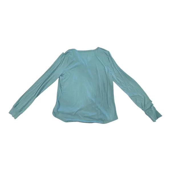 Pink Victoria's Secret I'd Rather Cuddle Long Sleeve Henley Size L Blue - Image 3