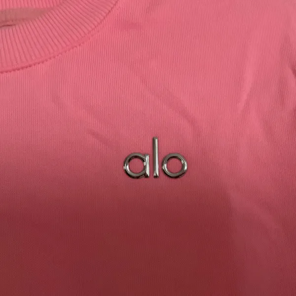ALO Accolade Crew Neck Pullover Neon Bubblegum S - Image 6