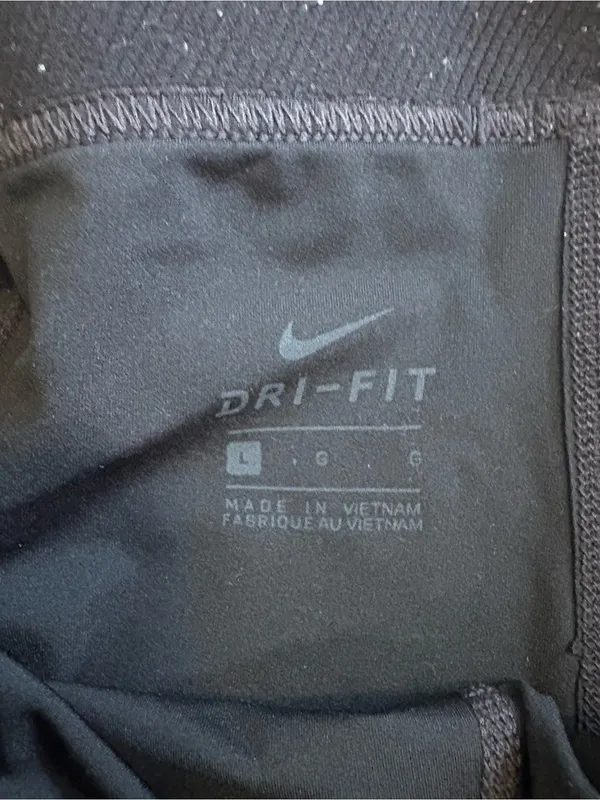 Nike Pro Black Athletic Compression Shorts with White Logo - Image 2