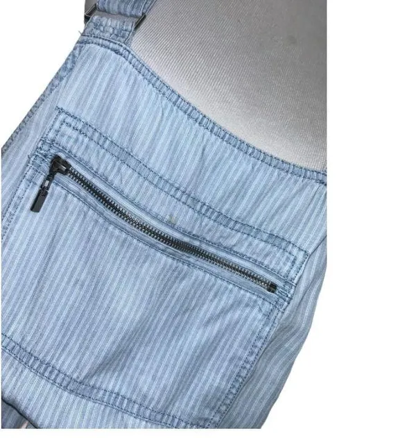 Lovestitch pinstripe short overalls L - Image 6