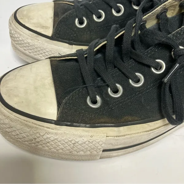 Converse black‎ canvas platform sneakers size 7 - Image 6