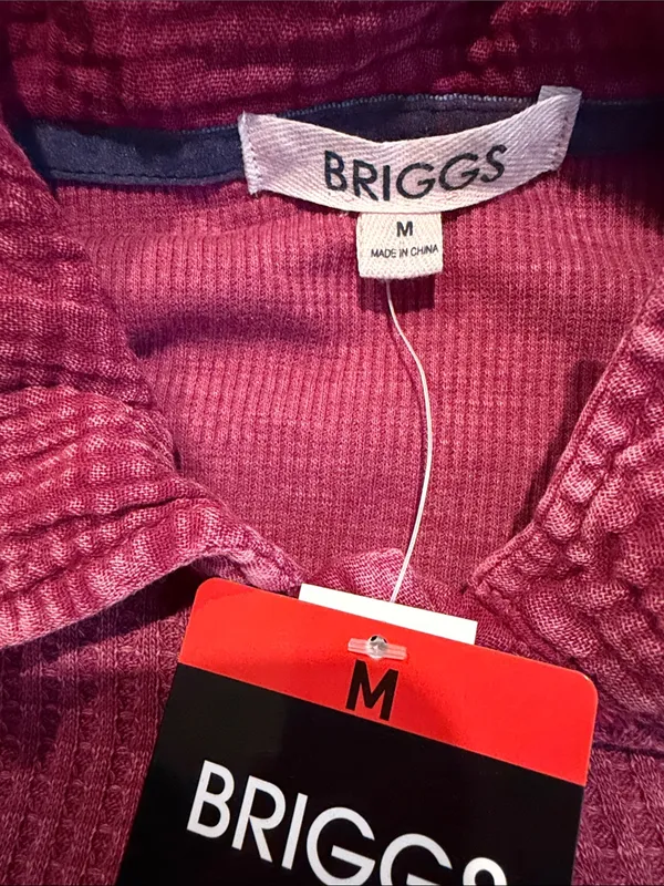BRIGGS waffle knit button down nwt - Image 5