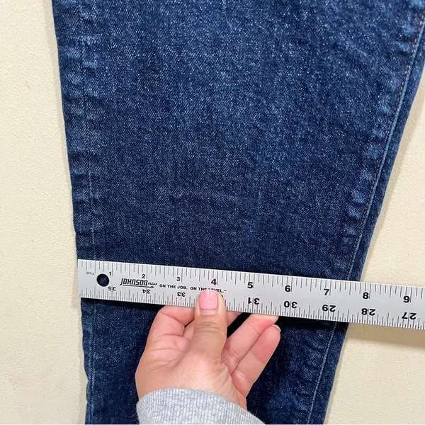 Madewell Women's The Curvy '90s Straight Leg Jeans dark blue wash denim size 23 - Image 6