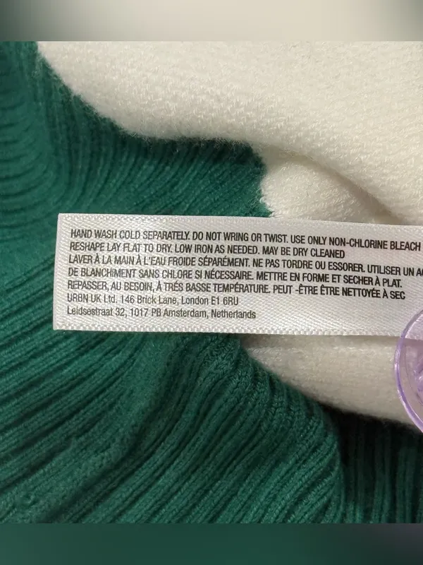 Anthropologie Daily Practice Nantucket Knit Hooded Sweatshirt XS Green Coastal - Image 10