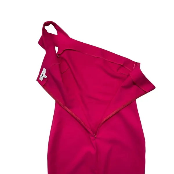 Likely Fuchsia Pink One‎ Shoulder Sheath Bodycon Party Chic Dress Slit Size 8 - Image 10
