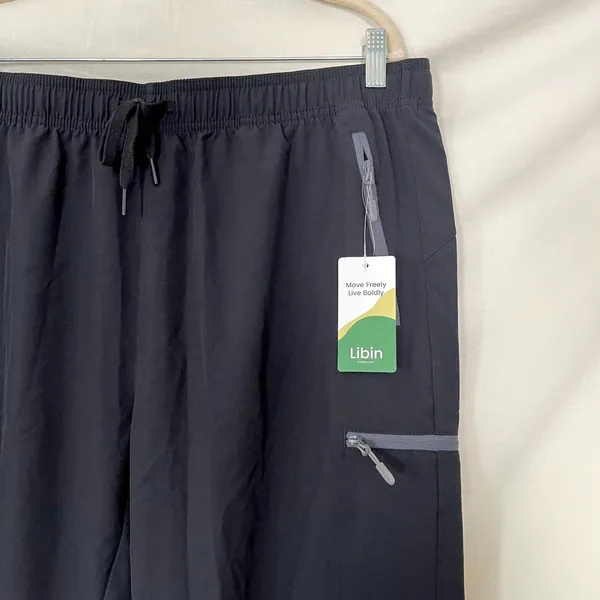 NWT black Libin lightweight cargo capri hiking pants XL Water Proof - Image 7