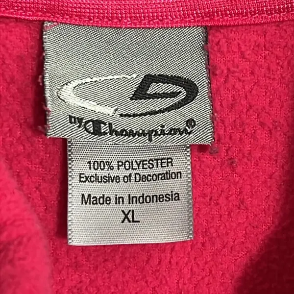 Champion women’s 1/4 zip fleece pullover - Hot Pink size XL - Image 3