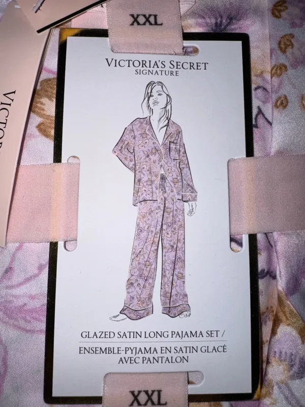 Victoria’s Secret Butterfly Satin Long Pajama Set size XXL - Image 6
