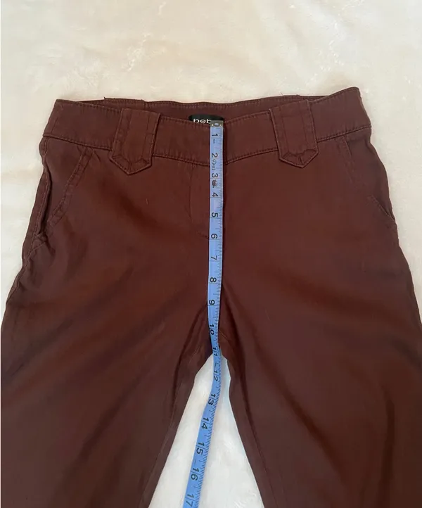 Bebe Brown Linen Pants size 8 - Image 8