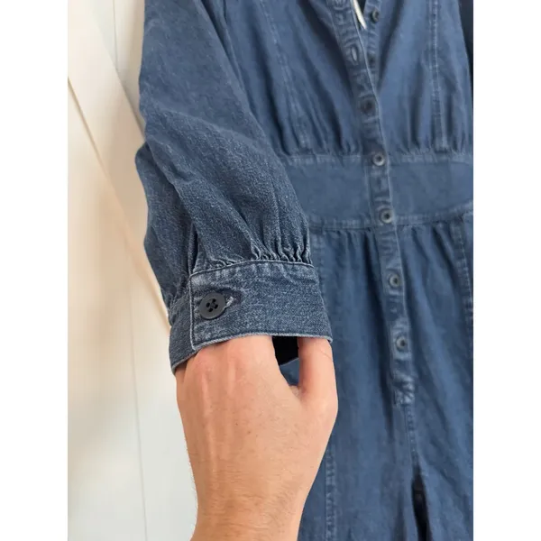 NEW $128‎ MSRP Madewell Straight Leg Denim Jumpsuit Utility Artsy Coveralls Sz 2 - Image 9