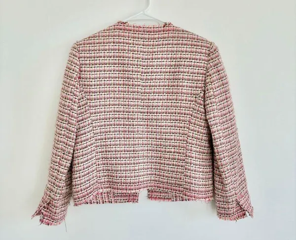 Walter Pink Plaid Tweed Cropped Blazer‎ - Image 2
