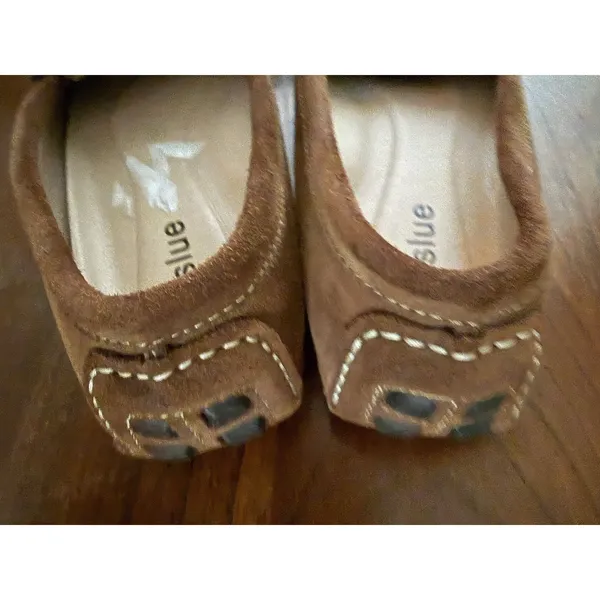Osslue Women's Suede Leather Casual Penny Loafers Moccasin Driving Shoes 8.5 NEW - Image 2