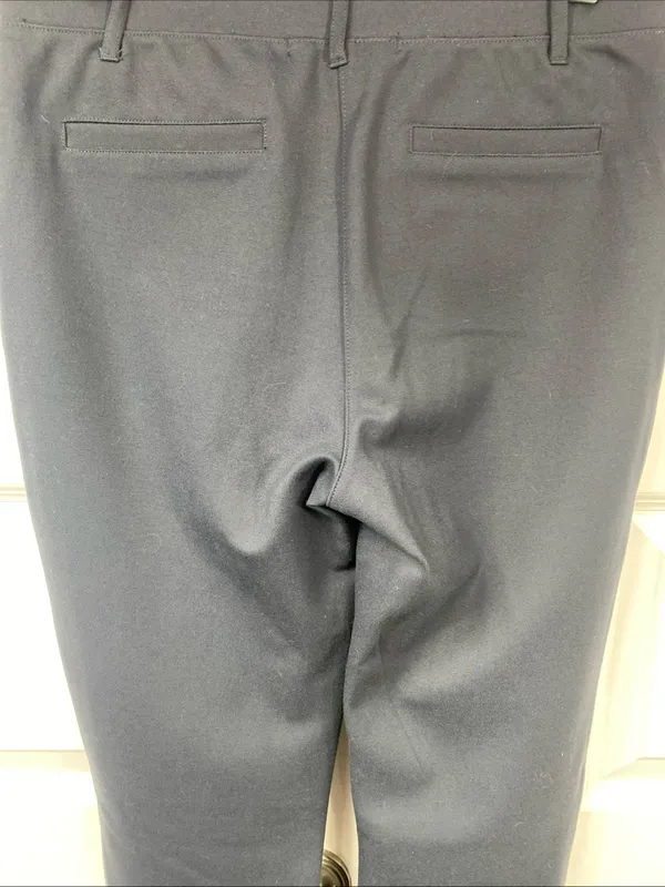 Quince Women's Black Ultra-Stretch Ponte Pant Straight Leg Career Pull On Small - Image 5