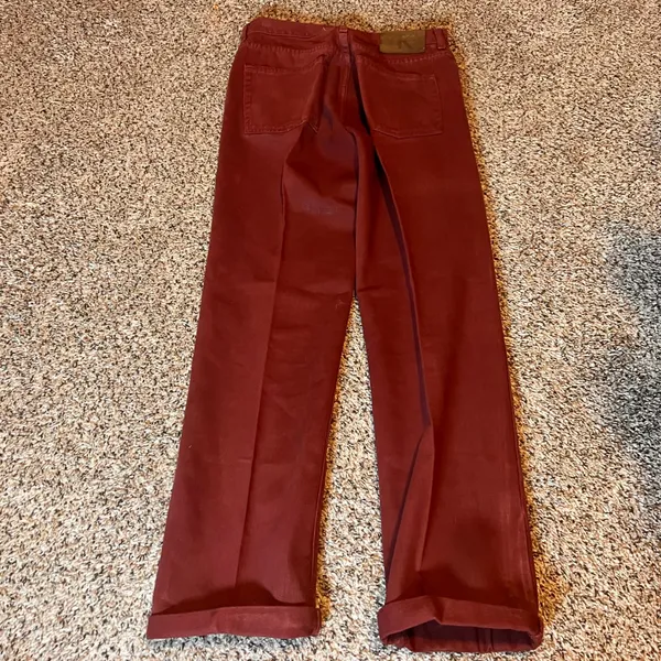 Calvin Klein Jeans Maroon Low‎ Rider High Rise Womens Size 9 Made In USA - Image 9