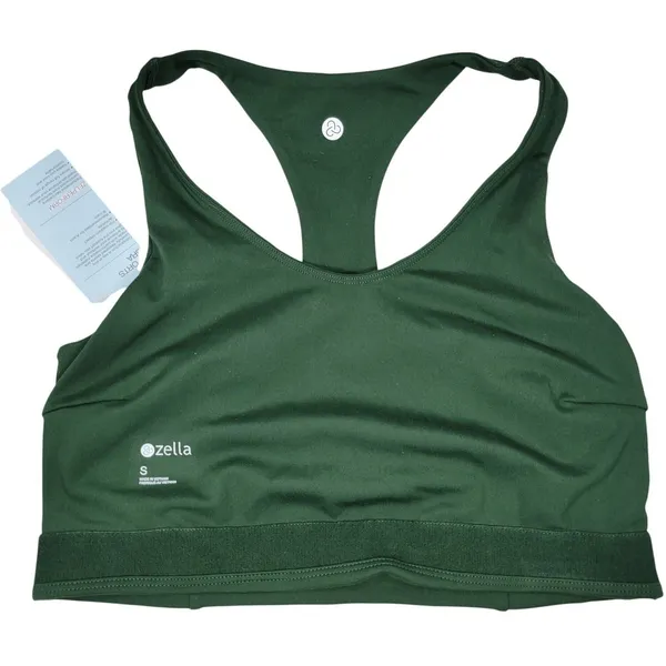 Zella‎ Sports Bra Green Medium Racerback Yoga Studio Low Support Athletic Size S - Image 4