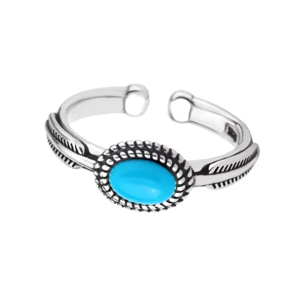 NEW Women's Boho Turquoise Ring, 925 Sterling Silver‎ Adjustable - Image 15