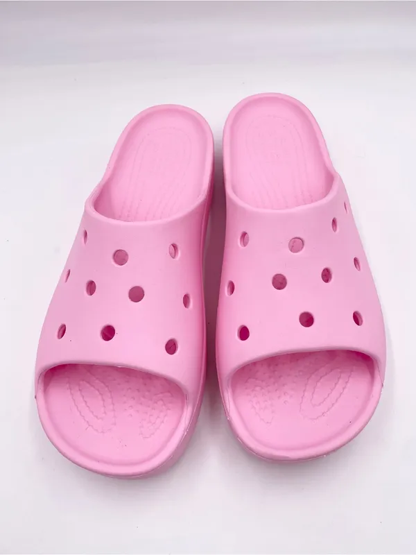 Crocs Classic Platform Slide Sandals Women's Size 9 Flamingo Pink Y2K Barbiecore - Image 5