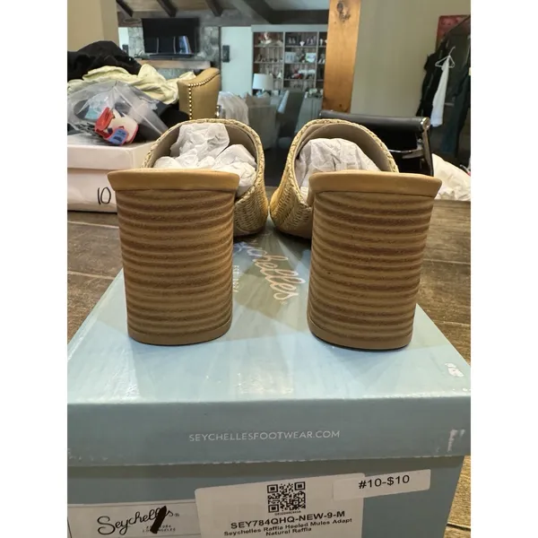 Seychelles Adapt Raffia Mules Sandal Natural Size 9 ‎ Beachy Coastal Neutral - Image 5