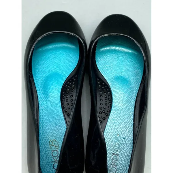 Oka-B Taylor Shiny Ballet Flats Womens US 6 Black Comfort Casual Slip-On Shoes - Image 5