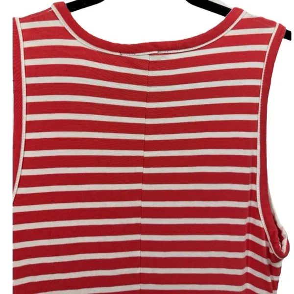 J. Crew Sleeveless Striped‎ High Low Cotton Maxi Dress Size Small Preppy Beachy - Image 9