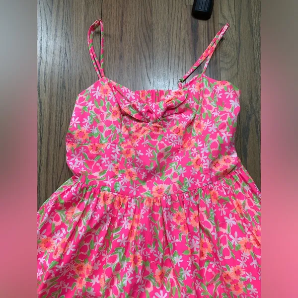 Lilly Pulitzer neon pink floral dress 8 - Image 2
