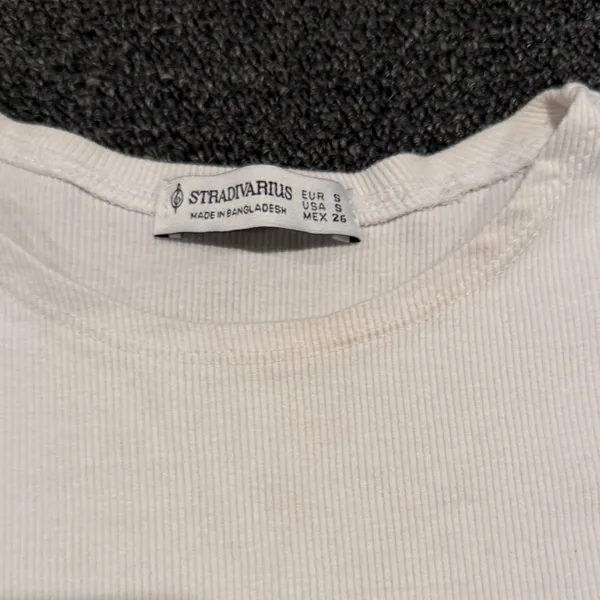 Stradivarius Cream Short Sleeve Tee - Image 2