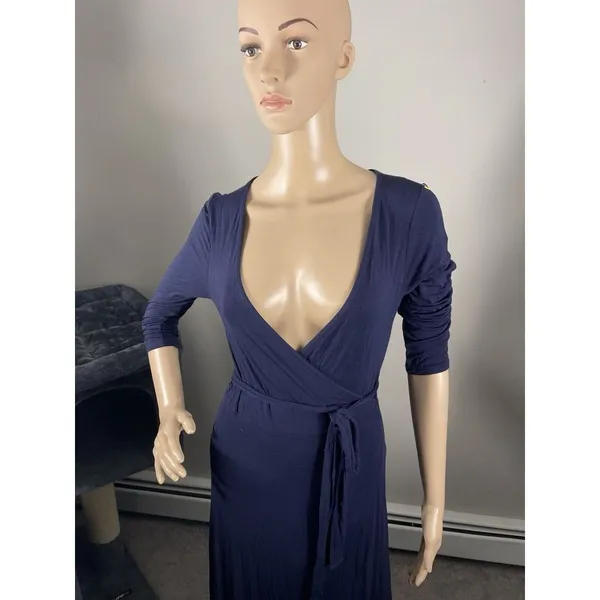 Lulus Blue Deep V-Neck Maxi Dress Size M‎ B-R - Image 2