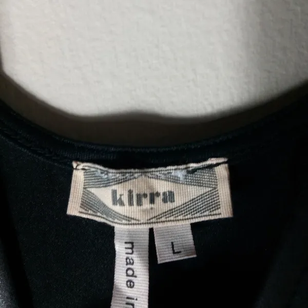 Korra Black Stretch Leather Look Top L - Image 5