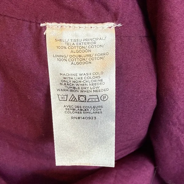 NWT Ann Taylor Loft 100% Cotton Wrap Bodice Textured Summer Dress, 12 - Image 7