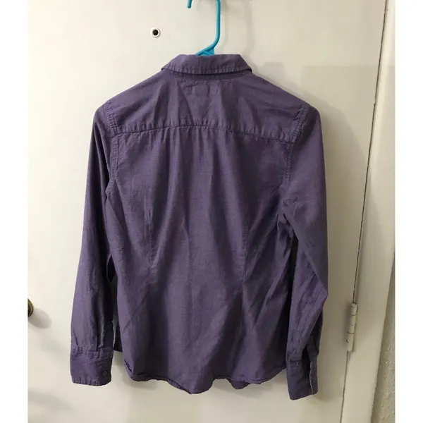 Tommy Hilfiger Womens Purple Button Down Shirt S Casual Preppy Classic Academia - Image 4