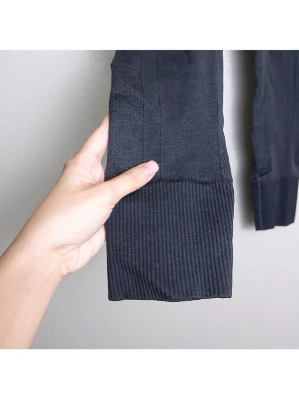 Lululemon Ebb to Street Legging 4 Heathered Black Seamless Mid Rise - Image 7