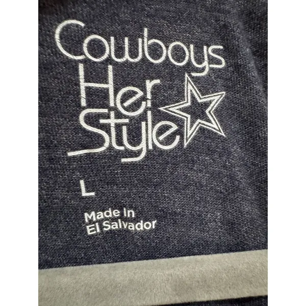 Dallas Cowboys Women's "Sonya" Tank Top - Size Large - Navy Blue Heather - Image 5