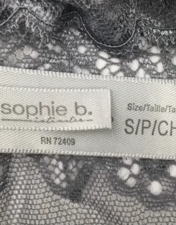 Sophie B. Intimates Grey/ Silver Lace Bralette - Image 8