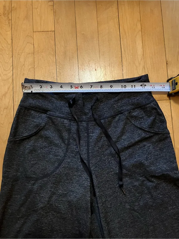 Lululemon Athletica Still Wide Leg Drawstring Charcoal Gray Pants Size 2 - Image 7