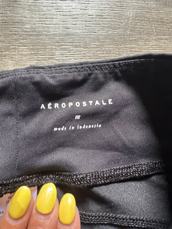 Aeropostale Mesh Cut Out Black Leggings - Image 3