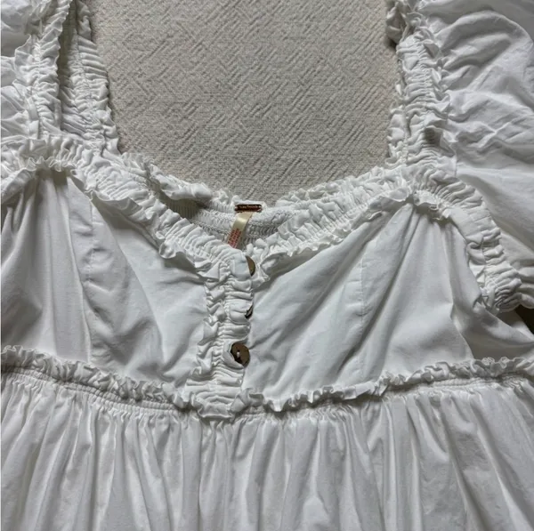 Free People Rendezvous Mini Dress White - Image 3